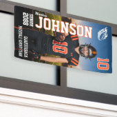 Senior Football MVP Player Sports Photo Display 横断幕 (ビルの外側)