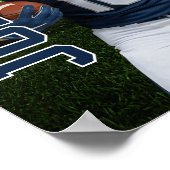 Senior Football Team Custom Photo Gift Sports ポスター (角)