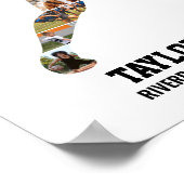 Senior Football Team Photo Collage Custom Sports ポスター (角)