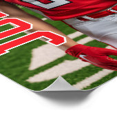 Senior Football Team Photo Gift Sports Player ポスター (角)