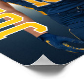 Senior Football Team Player Photo Gift Sports ポスター (角)