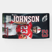 Senior Football Team Player Sports Photo Vertical 横断幕 (横)