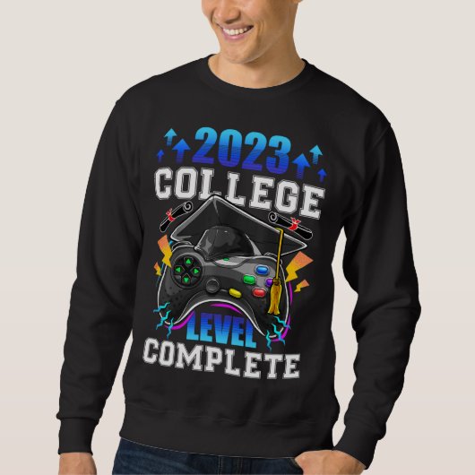 Senior Gamer 2023 College Level Complete 2023 Grad スウェットシャツ (正面)