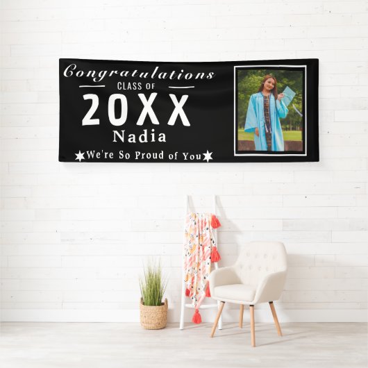 Senior Grad Banner - Custom Photo Class Of Year 横断幕 (インサイチュ)