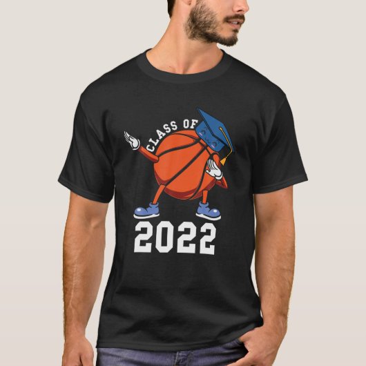 Senior Grads Class Of 2022 Basketball Dabbing Grad Tシャツ (正面)