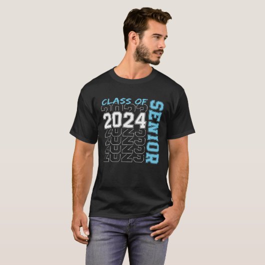 Senior Graduation Class of 2024, Cute Senior 2024 Tシャツ (正面フル)