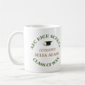 Senior graduation high school modern typography コーヒーマグカップ (左)