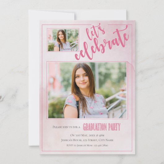 Senior Graduation Photo Party  招待状 (裏面)