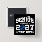 Senior Graduation Quote Cheerleader Class of 2027 缶バッジ (正面&裏面)