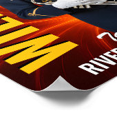 Senior Marching Band Custom Portrait Photo Sports ポスター (角)