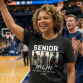 Senior Mom Basketball Photo Collage Custom Name Tシャツ