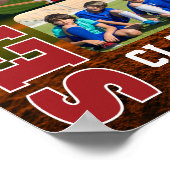 Senior Night Baseball Team Sports Photo Collage ポスター (角)