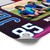 Senior Night Basketball Player Picture Collage ポスター (角)