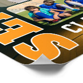 Senior Night Basketball Team Player Photo Collage ポスター (角)