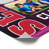 Senior Night Basketball Team Sports Photo Collage ポスター (角)