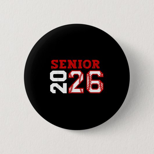 Senior night class of 2026 baseball seniors 缶バッジ (正面)