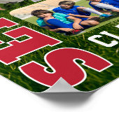 Senior Night Soccer Team Sports Photo Collage ポスター (角)