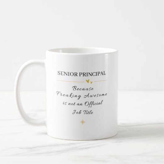 Senior Principal Office Quote コーヒーマグカップ (左)