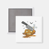 Senior Programmer Funny Halloween Party  マグネット (正面/裏面)