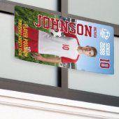 Senior Soccer Player Photo Football Field 横断幕 (ビルの外側)
