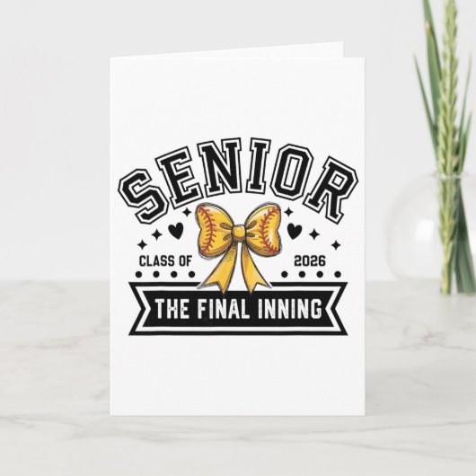 Senior Softll Cl Of 2026 Crew Softll Senior Night  カード (正面)