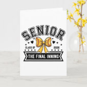 Senior Softll Cl Of 2026 Crew Softll Senior Night  カード (黄色い花)