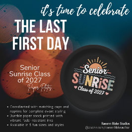 Senior Sunrise 2027 ペーパーデザートプレート ペーパープレート