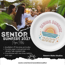 Senior Sunrise 2027 ペーパーデザートプレート ペーパープレート