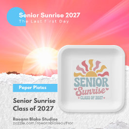 Senior Sunrise 2027 ペーパーデザートプレート ペーパープレート