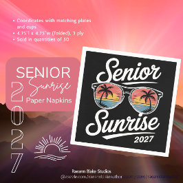 Senior Sunrise 2027 ペーパーナプキン スタンダードカクテルナプキン
