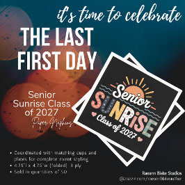 Senior Sunrise 2027 ペーパーナプキン スタンダードカクテルナプキン