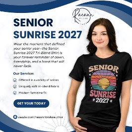 Senior Sunrise 2027 レディース トリブレンド シャツ
