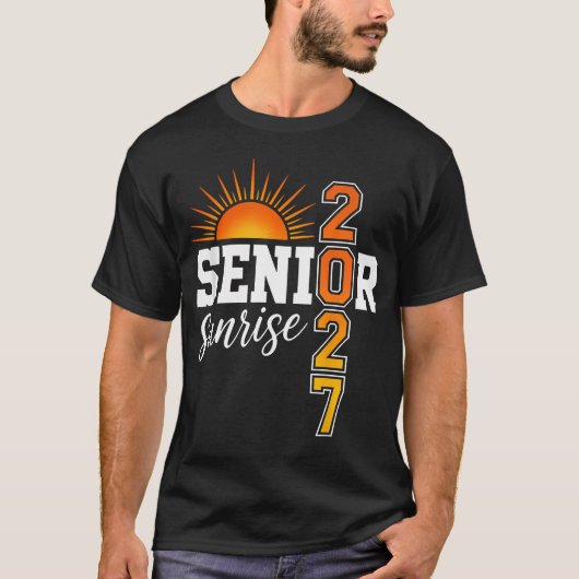 Senior Sunrise 2027 高校生活最後の一年の始まり Tシャツ (正面)