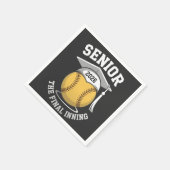 Senior The Final Inning 2026 Softball Graduation  スタンダードカクテルナプキン (角)