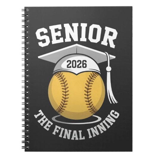Senior The Final Inning 2026 Softball Graduation  ノートブック (正面)