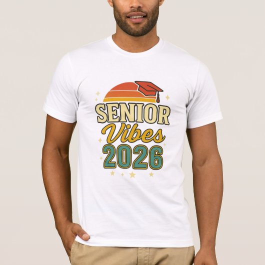 Senior Vibes 2026 – Graduation T-Shirt Design   Tシャツ (正面)