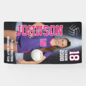 Senior Volleyball Girls Player Custom Sports Photo 横断幕 (横)