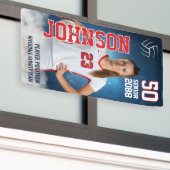 Senior Volleyball Girls Player Custom Sports Photo 横断幕 (ビルの外側)