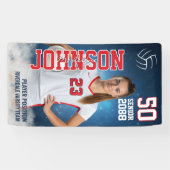 Senior Volleyball Girls Player Custom Sports Photo 横断幕 (横)