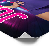 Senior Volleyball Player Personalized Photo Sports ポスター (角)