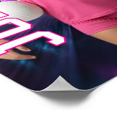 Senior Volleyball Team Custom Player Photo Sports ポスター (角)