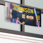 Senior Volleyball Team Customized Portrait Photo 横断幕 (ビルの外側)