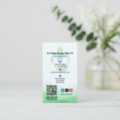 Senior Wellness Therapy | Modern Green Potrait 名刺 (スタンド正面)