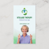 Senior Wellness Therapy | Modern Green Potrait 名刺 (裏面)