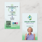 Senior Wellness Therapy | Modern Green Potrait 名刺 (正面/裏面)