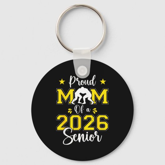 Senior Wrestling Mom 2026 Senior Mom Cl Of 2026 キーホルダー (正面)