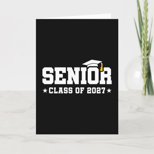 Senior Year Graduation School Pride Class of 2027 カード (正面)