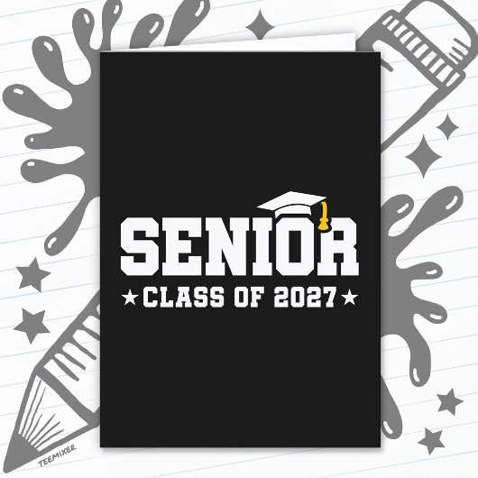 Senior Year Graduation School Pride Class of 2027 カード
