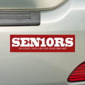 Seniors_Pick色は学校2010年を加え、 バンパーステッカー (車上)