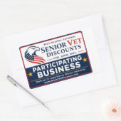 SeniorVetDiscounts加盟店ステッカー 長方形シール (封筒)